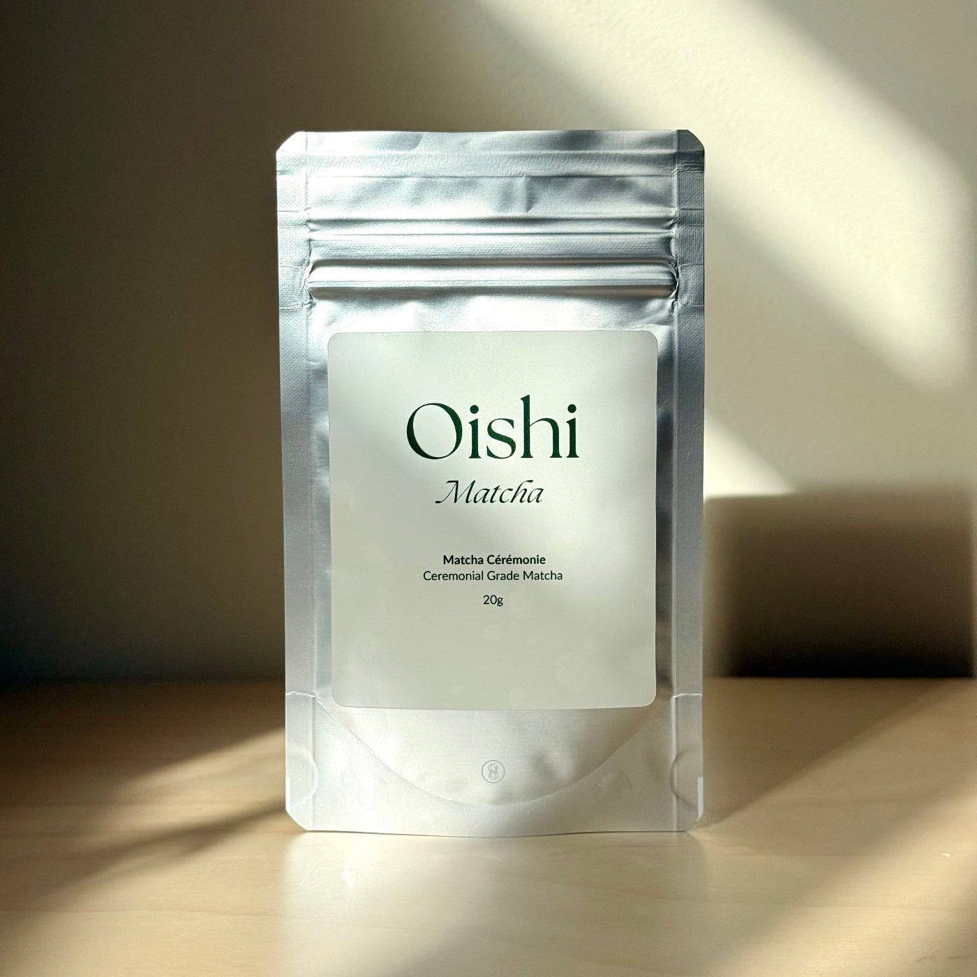 Avant du sachet Oishi Matcha Cérémonie 20g
